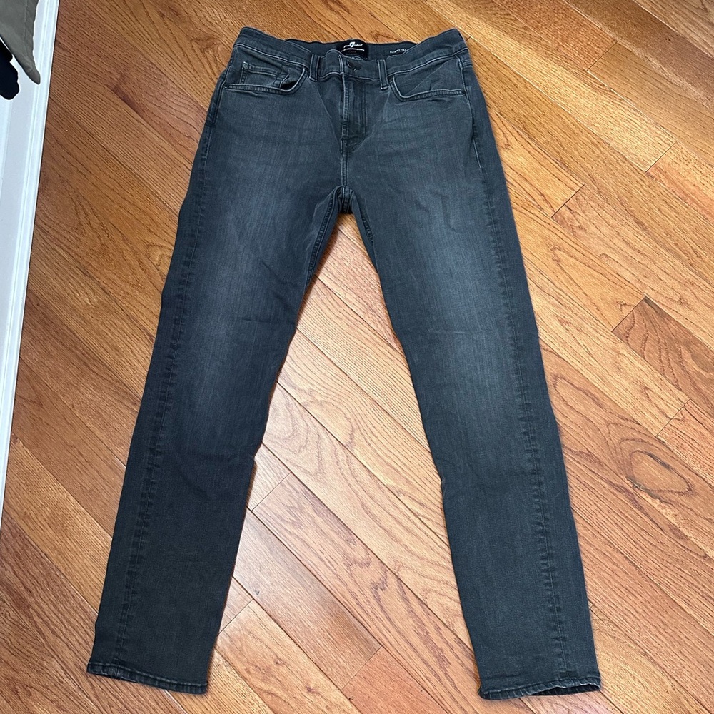 7 FOR ALL MANKIND Mens Dark Grey Jeans